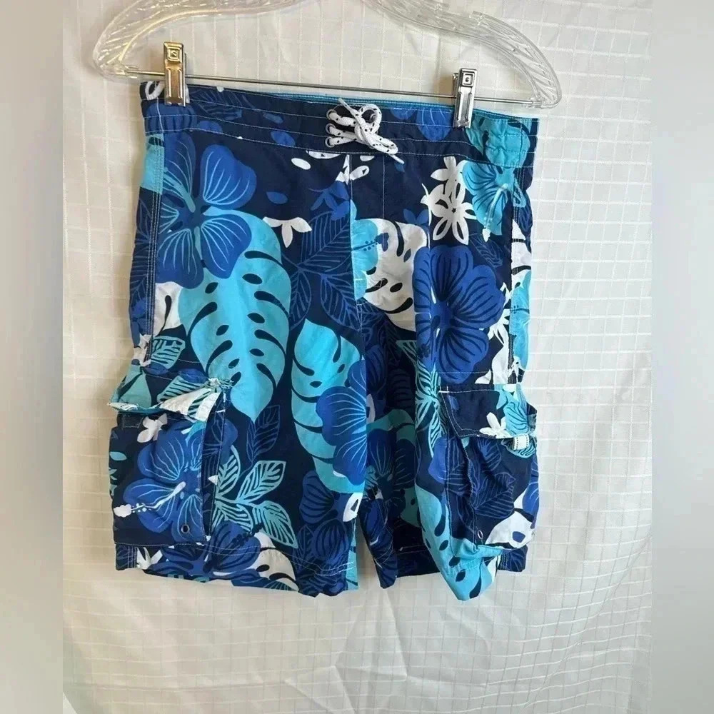 Land's End Boy Swim Short - Size M 10/12  - Blue